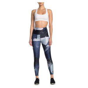 Maaji Blue and Black Geometric Leggings Women’s size XS